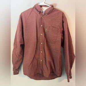 Columbia Men’s Red Rust Long Sleeve Button Down Shirt Size M